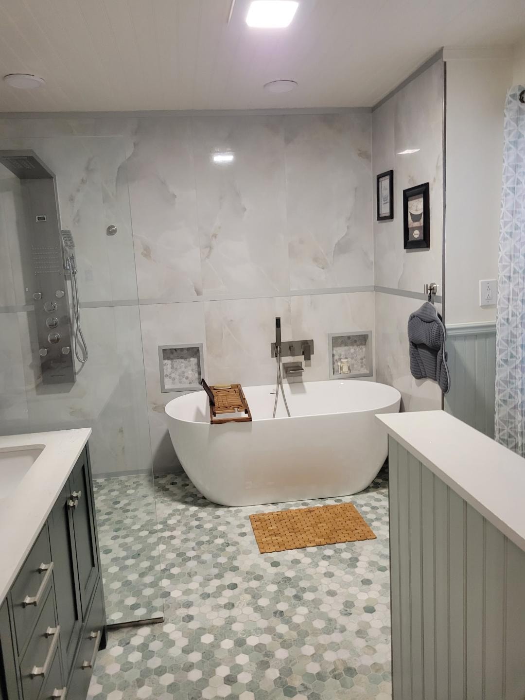Bathroom renovation — full room overview